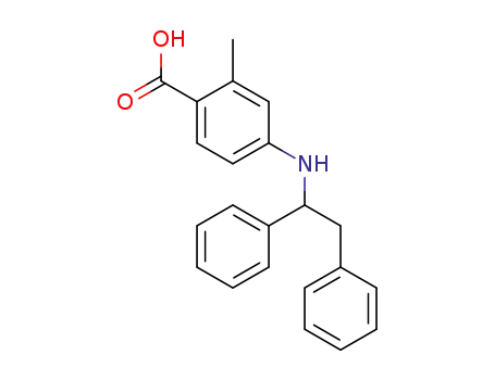 Molecular Structure of 1347032-87-4 (4-(1,2-diphenylethylamino)-2-methylbenzoic acid)