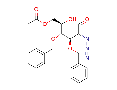 Molecular Structure of 211237-94-4 (D-Glucose, 2-azido-2-deoxy-3,4-bis-O-(phenylMethyl)-, 6-acetate)