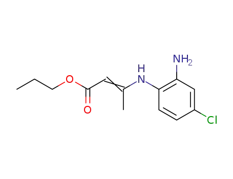 2-Butenoic acid, 3-[(2-amino-4-chlorophenyl)amino]-, propyl ester