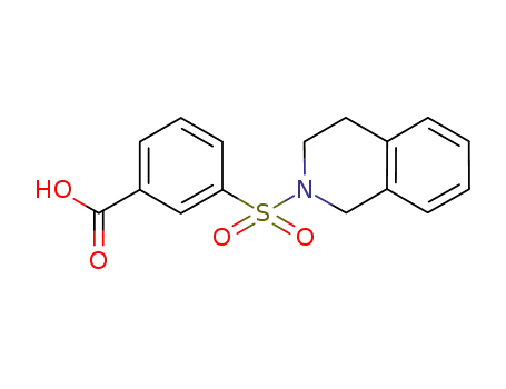 Molecular Structure of 327092-81-9 (3-(3,4-Dihydroisoquinolin-2(1H)-ylsulphonyl)benzoic acid)