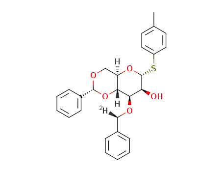 p-methylphenyl 3-O-(R)-benzyl-α-d1-4,6-O-benzylidene-1-thio-α-D-mannopyranoside
