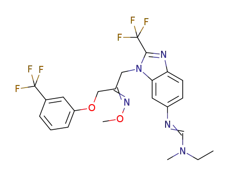 N-ethyl-N'-{3-[2-methoxy-imino-3-(3-trifluoromethyl-phenoxy)-propyl]-2-trifluoromethyl-3H-benzoimidazol-5-yl}-N-methyl-formamidine