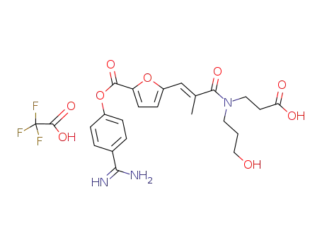 N-{(2E)-3-[5-(4-amidinophenoxycarbonyl)furan-2-yl]-2-methylpropenoyl}-N-(3-hydroxypropyl)-β-alanine trifluoroacetic acid salt