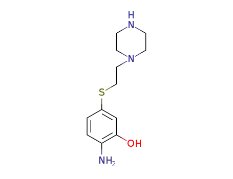 2-amino-5-(2-(piperazin-1-yl)ethylthio)phenol