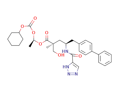 (2S,4R)-5-biphenyl-4-yl-2-hydroxymethyl-2-methyl-4-[(3H-[1,2,3]triazole-4-carbonyl)amino]pentanoic acid (R)-1-cyclohexyloxycarbonyloxyethyl ester