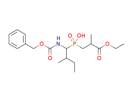 1-(benzyloxycarbonylamino)-2-methylbutyl[2-(ethoxycarbonyl)propyl]phosphinic acid