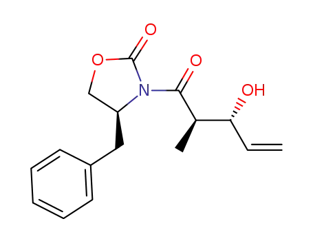 (S)-4-benzyl-3-((2R,3R)-3-hydroxy-2-methylpent-4-enoyl)-oxazolidin-2-one