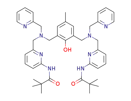 Molecular Structure of 1404372-24-2 (N,N′-(6,6′-(((2-hydroxy-5-methyl-1,3-phenylene)bis(methylene)-bis((pyridin-2-ylmethyl)azanediyl))bis(methylene))bis(pyridine-6,2-diyl))bis(2,2-dimethylpropanamide))