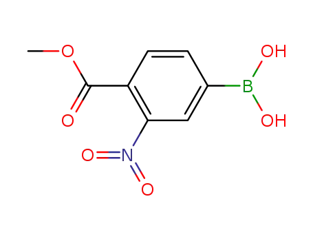 Molecular Structure of 85107-56-8 (4-Methoxycarbonyl-3-nitrophenylboronic acid)