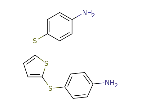 Molecular Structure of 211238-27-6 (2,5-bis(4-aminophenylenesulfanyl)thiophene)