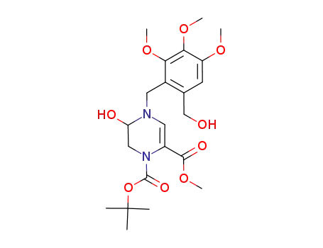 1-tert-butyl 2-methyl 5-hydroxy-4-(6-(hydroxymethyl)-2,3,4-trimethoxybenzyl)-5,6-dihydropyrazine-1,2(4H)-dicarboxylate