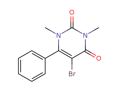 Molecular Structure of 98854-09-2 (5-BROMO-1,3-DIMETHYL-6-PHENYLURACIL)