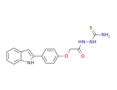 Molecular Structure of 1357149-20-2 (2-{2-[4-(1H-indol-2-yl)phenoxy]acetyl}hydrazinecarbothioamide)