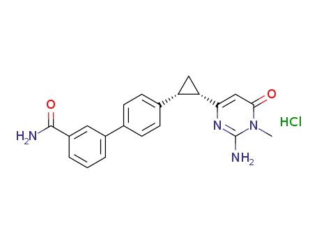 4′-((1R,2S)-2-(2-amino-1-methyl-6-oxo-1,6-dihydropyrimidin-4-yl)cyclopropyl)biphenyl-3-carboxamide hydrochloride