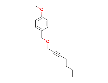 Molecular Structure of 477907-28-1 (Benzene, 1-[(2-heptynyloxy)methyl]-4-methoxy-)