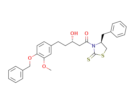 (S)-1-((S)-4-benzyl-2-thioxothiazolidin-3-yl)-5-(4-(benzyloxy)-3-methoxyphenyl)-3-hydroxypentan-1-one