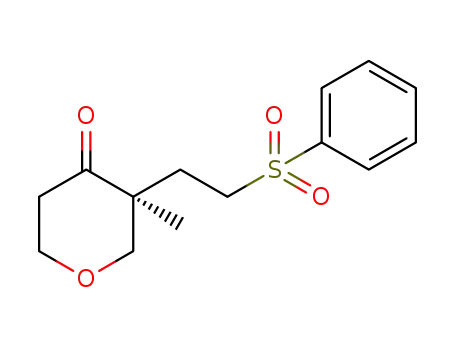 (S)-3-methyl-3-(2-(phenylsulfonyl)ethyl)dihydro-2H-pyran-4(3H)-one