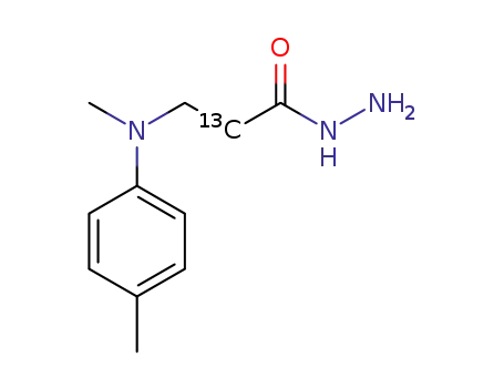 2-<sup>13</sup>C-3-[(N-methyl-N-(4-methylphenyl)amino)]propanoyl hydrazide