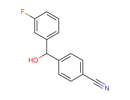 Molecular Structure of 944648-35-5 (4-[(3-Fluorophenyl)(hydroxy)Methyl]benzonitrile)