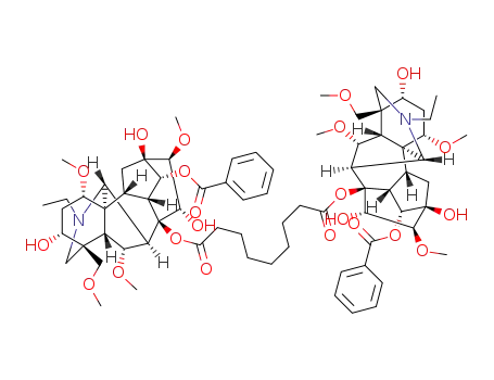 Molecular Structure of 1227799-59-8 (bis[O-(14-benzoylaconin-8-yl)] azelate)