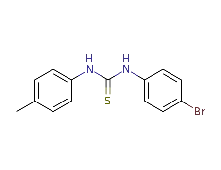Molecular Structure of 81286-42-2 (N-p-Tolyl-N'-p-bromophenyl thiourea)