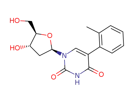 Molecular Structure of 1373213-45-6 (5-(2-methylphenyl)-2'-deoxyuridine)