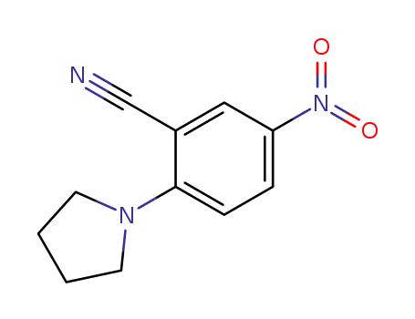 Molecular Structure of 17615-42-8 (5-nitro-2-pyrrolidin-1-ylbenzonitrile)