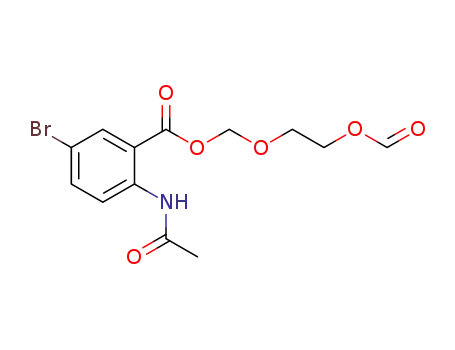 Molecular Structure of 1380825-47-7 ((2-(formyloxy)ethoxy)methyl 2-acetamido-5-bromobenzoate)
