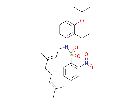 (E)-N-(3,7-dimethylocta-2,6-dienyl)-N-(3-isopropoxy-2-isopropylphenyl)-2-nitrobenzenesulfonamide