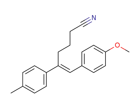 (E)-6-(4-methoxy-phenyl)-5-p-tolyl-hex-5-enenitrile