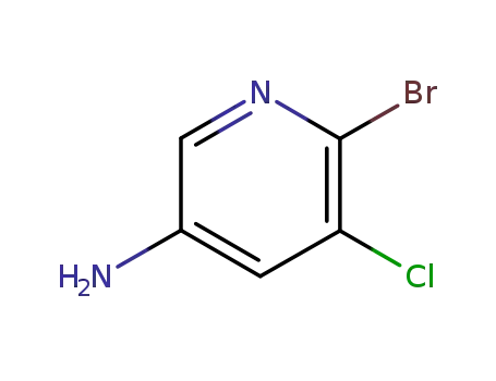 Molecular Structure of 130284-52-5 (5-Amino-2-bromo-3-chloropyridine)