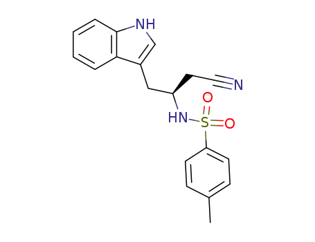 Benzenesulfonamide,
N-[(1S)-2-cyano-1-(1H-indol-3-ylmethyl)ethyl]-4-methyl-