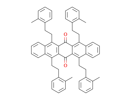 Molecular Structure of 1386983-26-1 (5,7,12,14-tetrakis(2-(2-methylphenyl)ethyl)pentacene-6,13-dione)