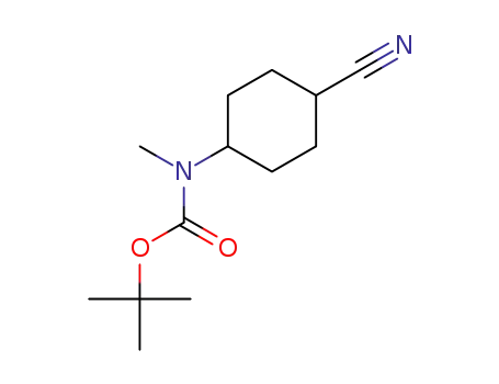 Molecular Structure of 1086379-93-2 (tert-butyl methyl-(4-cyanocyclohexyl)carbamate)