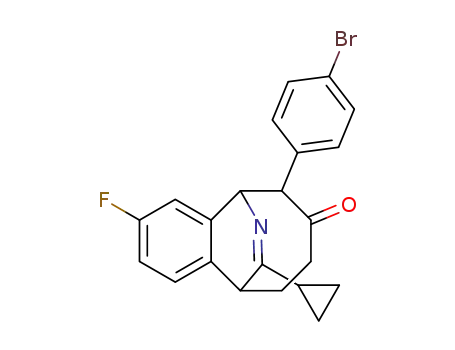 6-(4-bromophenyl)-11-cyclopropyl-3-fluoro-5,6,9,10-tetrahydro-5,10-(azenometheno)benzo[8]annulen-7(8H)-one