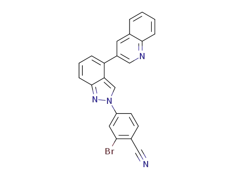 2-bromo-4-(4-quinolin-3-ylindazol-2-yl)benzonitrile