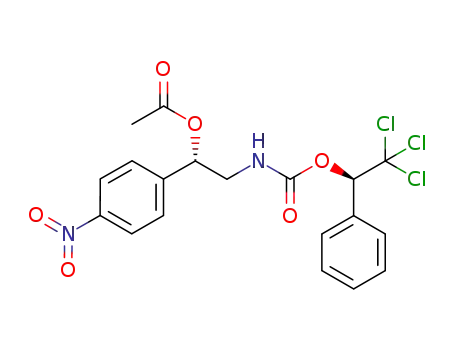 (S)-1-(4-nitrophenyl)-2-(((R)-2,2,2-trichloro-1-phenylethoxy)carbonylamino)ethyl acetate