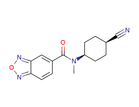 Molecular Structure of 1086377-41-4 (N-(cis-4-cyanocyclohexyl)-N-methyl-2,1,3-benzoxadiazole-5-carboxamide)