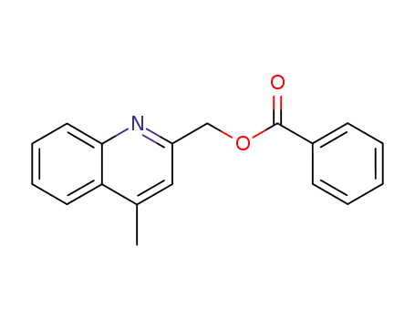 Molecular Structure of 63123-71-7 (2-Quinolinemethanol, 4-methyl-, benzoate (ester))