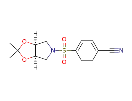 4-(((3aR,6aS)-2,2-dimethyldihydro-3aH-[1,3]dioxolo[4,5-c]pyrrol-5(4H)-yl)sulfonyl)benzonitrile
