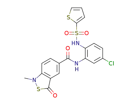 N-{5-chloro-2-[(2-thienylsulfonyl)amino]phenyl}-1-methyl-3-oxo-1,3-dihydro-2,1-benzisothiazole-5-carboxamide