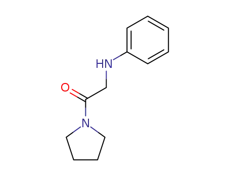 Molecular Structure of 91557-13-0 (N-(2-oxo-2-pyrrolidin-1-ylethyl)aniline)