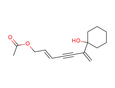 Molecular Structure of 1456792-45-2 ((E)-6-(1-hydroxycyclohexyl)hepta-2,6-dien-4-ynyl acetate)