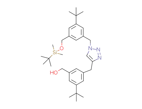 (3-(tert-butyl)-5-{[1-(3-(tert-butyl)-5-{[(tert-butyldimethylsilyl)-oxy]methyl}benzyl)-1H-1,2,3-triazol-4-yl]methyl}phenyl)methanol