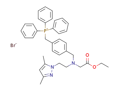 (4-(((2-(3,5-dimethyl-1H-pyrazol-1-yl)ethyl)(2-ethoxy-2-oxoethyl)amino)methyl)benzyl)triphenylphosphonium bromide