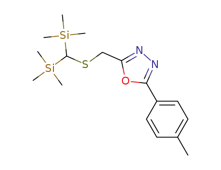 2-((bis(trimethylsilyl)methylthio)methyl)-5-(p-tolyl)-1,3,4-oxadiazole