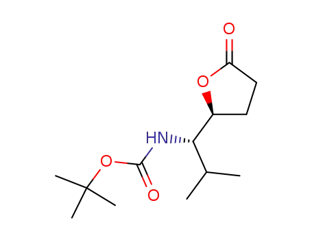 Carbamic acid, [(1S)-2-methyl-1-[(2S)-tetrahydro-5-oxo-2-furanyl]propyl]-, 1,1-dimethylethyl ester