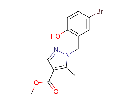 1-(5-bromo-2-hydroxy-benzyl)-5-methyl-1H-pyrazole-4-carboxylic acid methyl ester