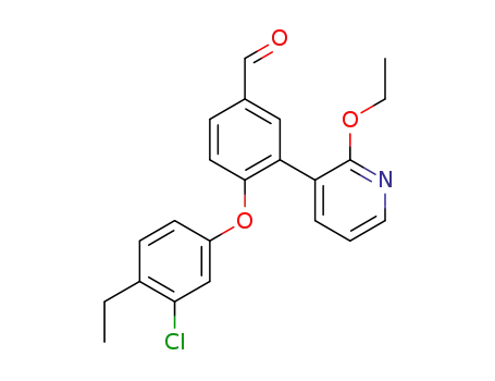 Molecular Structure of 1445862-74-7 (4-(3-chloro-4-ethylphenoxy)-3-(2-ethoxypyridin-3-yl)benzaldehyde)