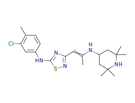 {2-[5-(3-chloro-4-methylphenylamino)-[1,2,4]thiadiazol-3-yl]-1-methylvinyl}(2,2,6,6-tetramethyl-piperidin-4-yl)amine